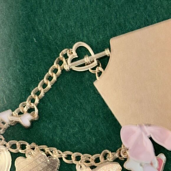Hello Kitty Girl's Goldtone Charm Bracelet Cute Character Jewelry Accessory Gift - Picture 2 of 2